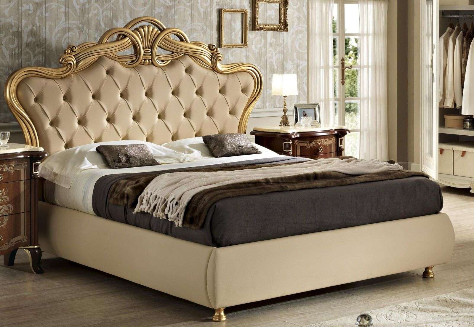 Chesterfield bedroom furniture bed baroque double bed design beds facility