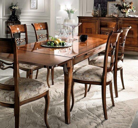 Table dining room set dining table + 6x chairs chair modern table set