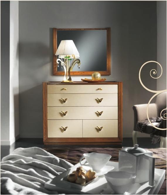 Chest of drawers Mirror Garnirur Console Chests of drawers Wooden cabinets Italy Set 2pcs.