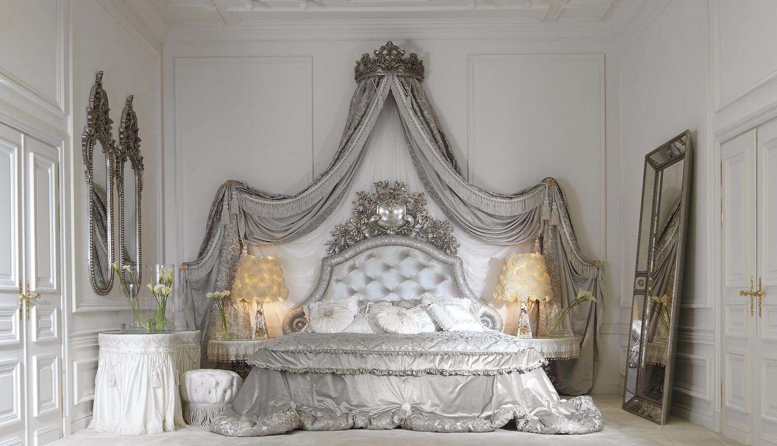 Chesterfield Bed Silver Luxury Bedroom Beds Italian Furniture Design New