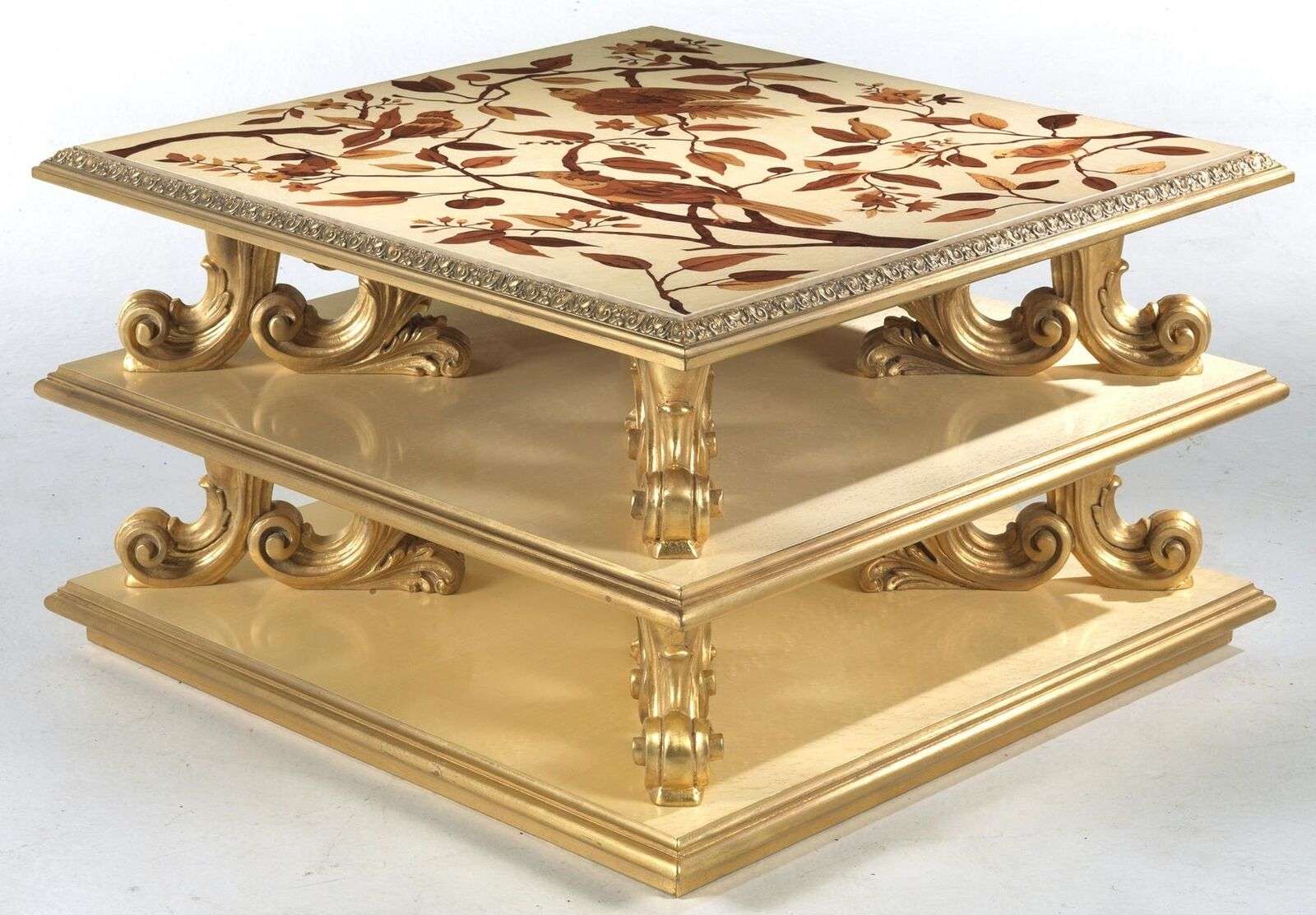 Coffee table table side table living room table wood royal assembly baroque new