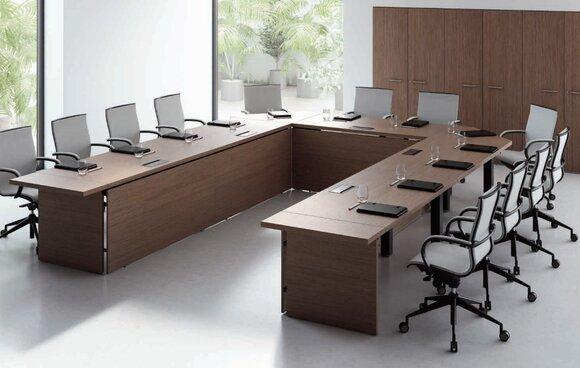 Conference Table Chairs Group Furniture Italy Office Table 7pcs.