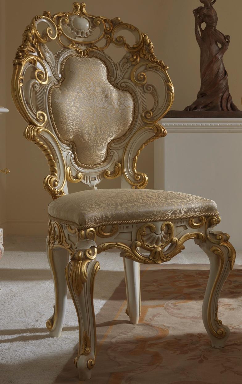 Dining room chairs wood luxury armchair chair white chairs living room furniture baroque new