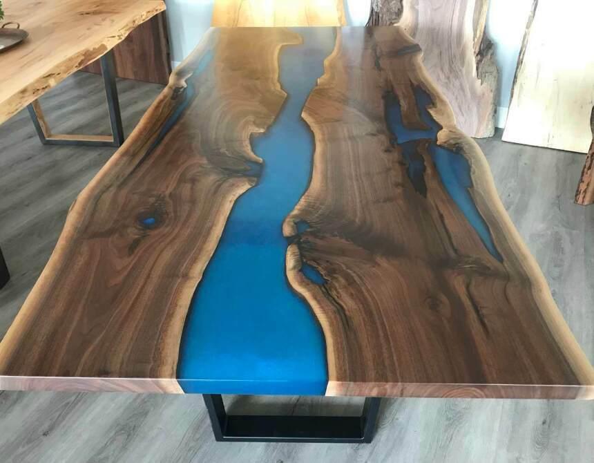 River Tables Dining Table Design Table Modern Sea Furniture 220x90 Epoxy Resin Ocean