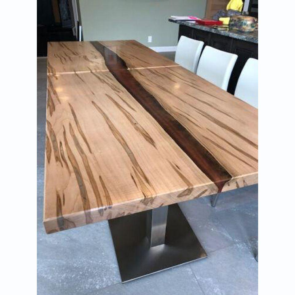 table epoxy resin dining table real wood solid furniture waterfall epoxy conference