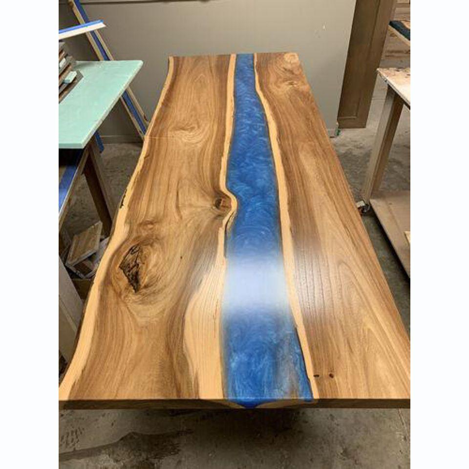 dining table tables epoxy resin epoxy table waterfall real wood solid furniture