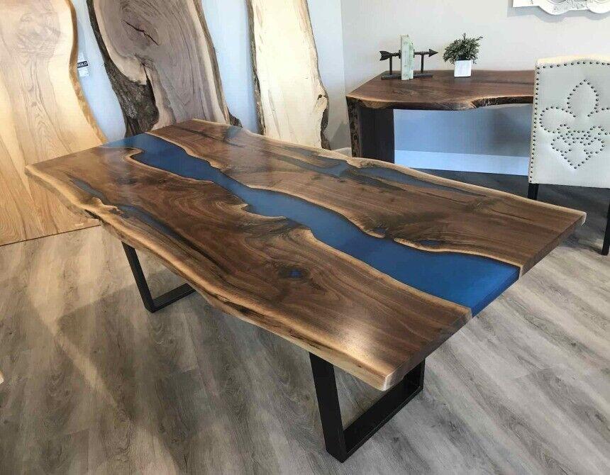 table dining table epoxy resin epoxy real wood solid design furniture 240x100