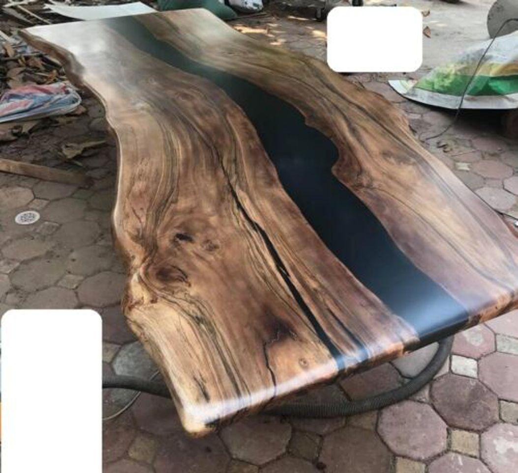 dining table epoxy resin real wood solid furniture waterfall epoxy table casting resin