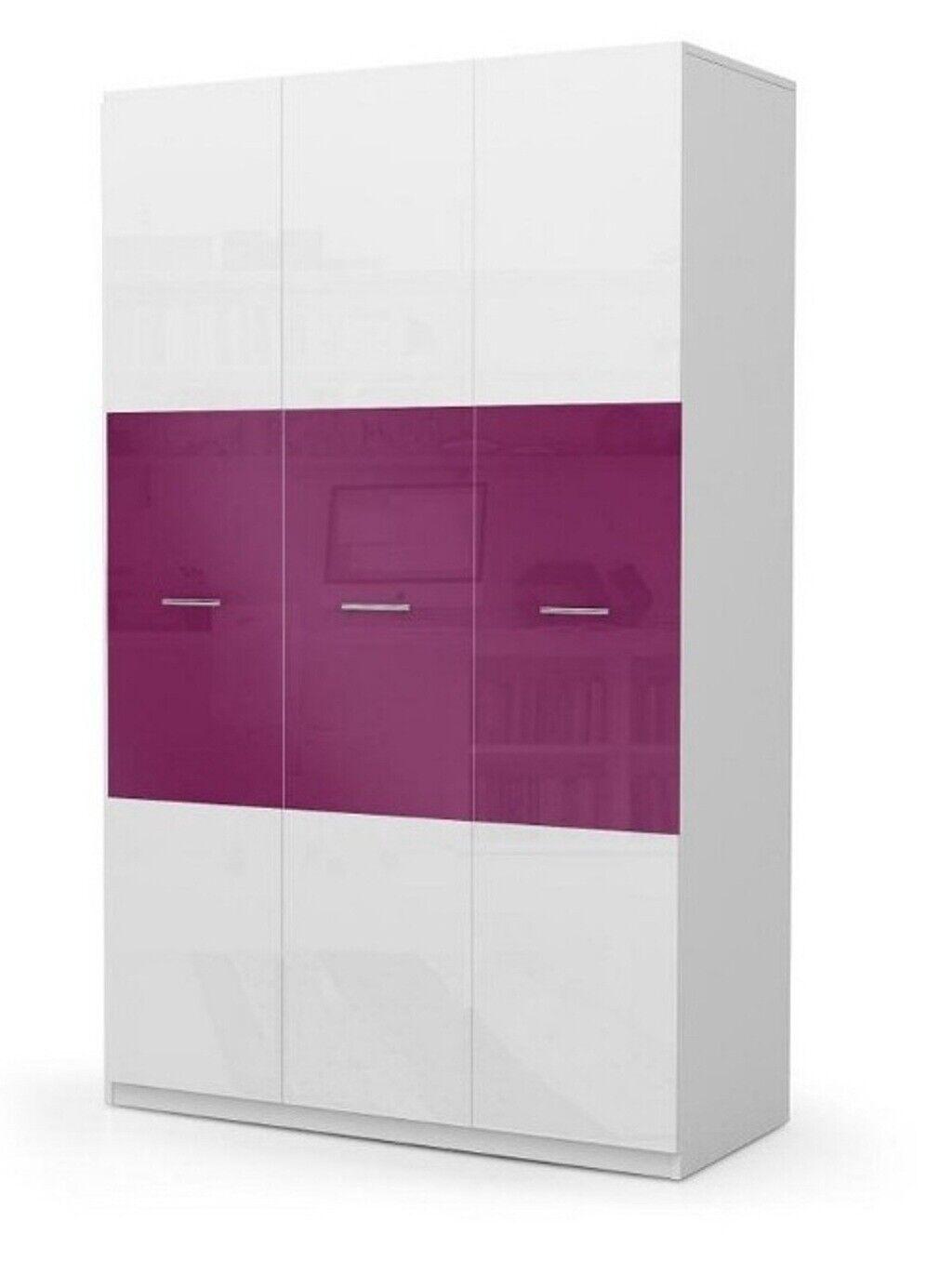 Purple closet cupboards wardrobe wood high gloss wardrobes children\'s room