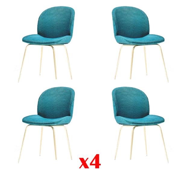 Upholstered Dining Room Chairs 4x Chair Group Set Fabric Design