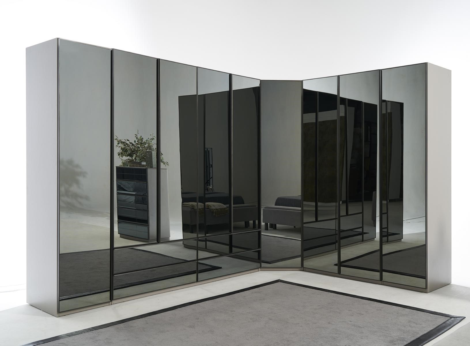 Mirror Cabinet Corner Wardrobe Bedroom Wardrobe Luxury Wardrobes Furniture Glass