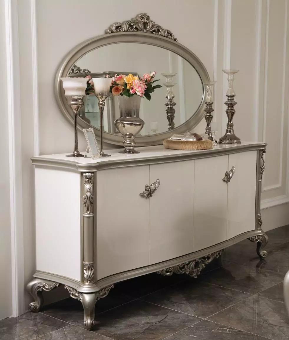 Luxury Chest of Drawers Mirror Group Wood Console Sideboard Drawers