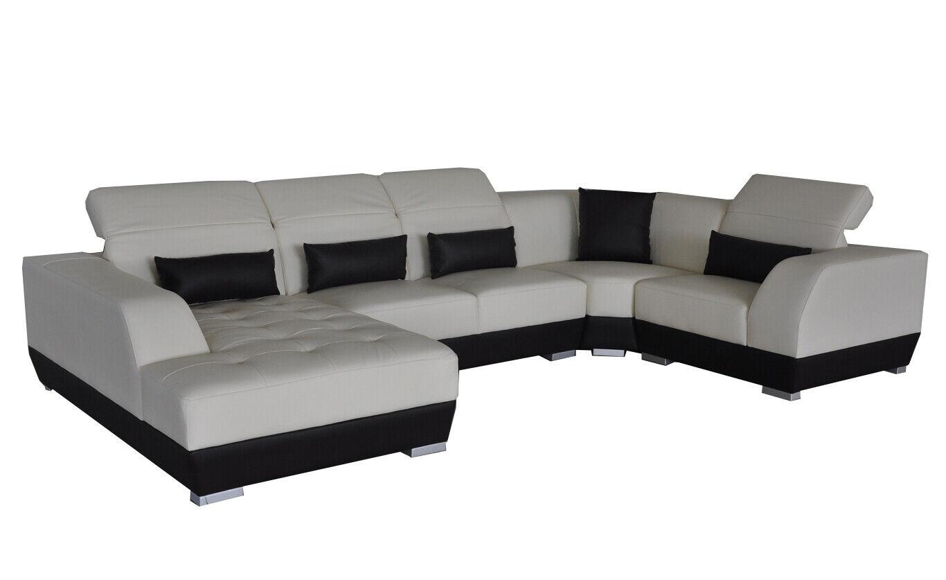 Luxury U shape living area couch sofa with USB furniture upholstery seat set corner