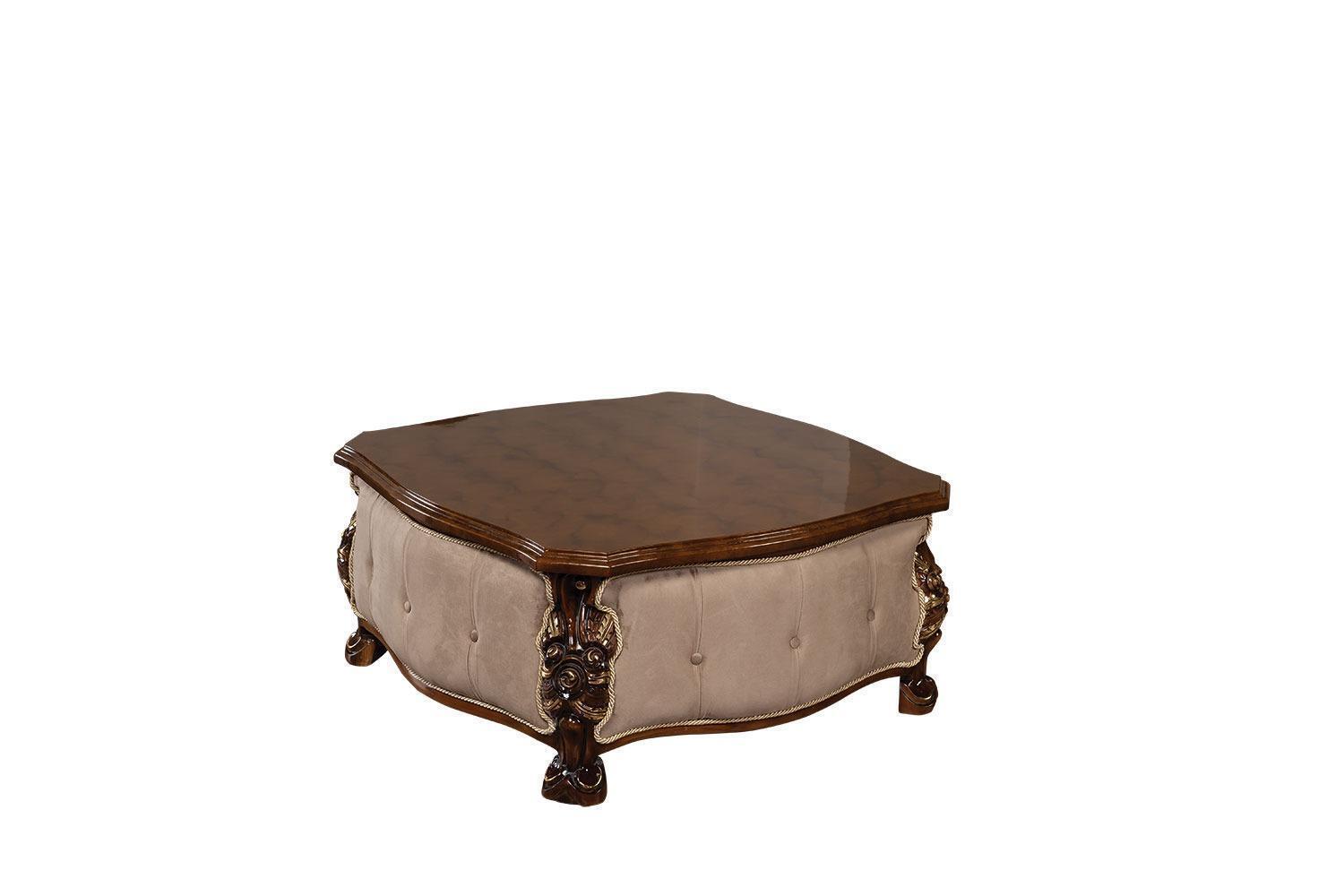 Wooden Coffee Table Classic Living Room Tables Furniture Brown Square