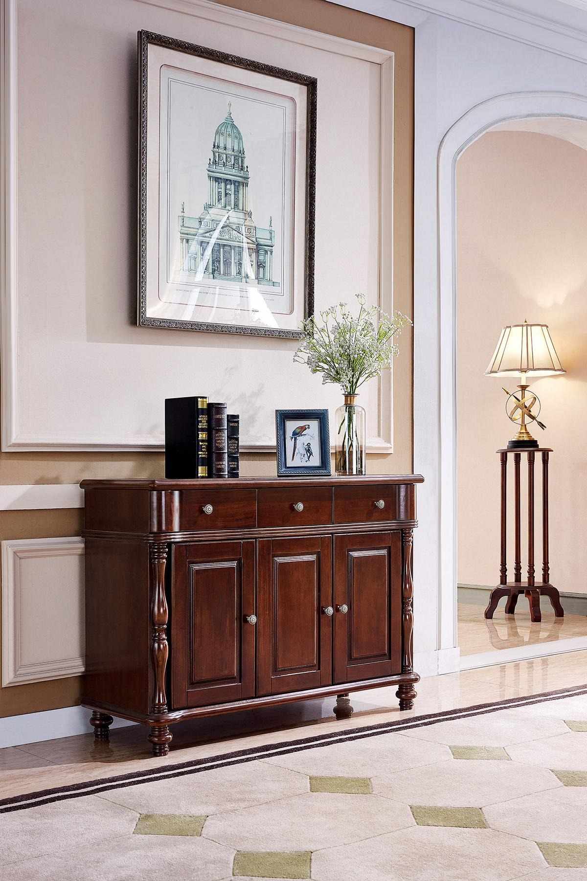 Chest of Drawers Brown Sideboard Solid Wood Cabinet Furniture Design