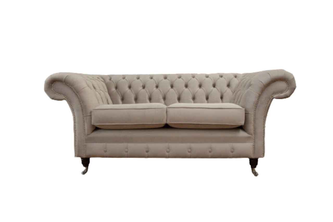Chesterfield textile upholstery sofa design luxury couch fabric sofas 2 seater
