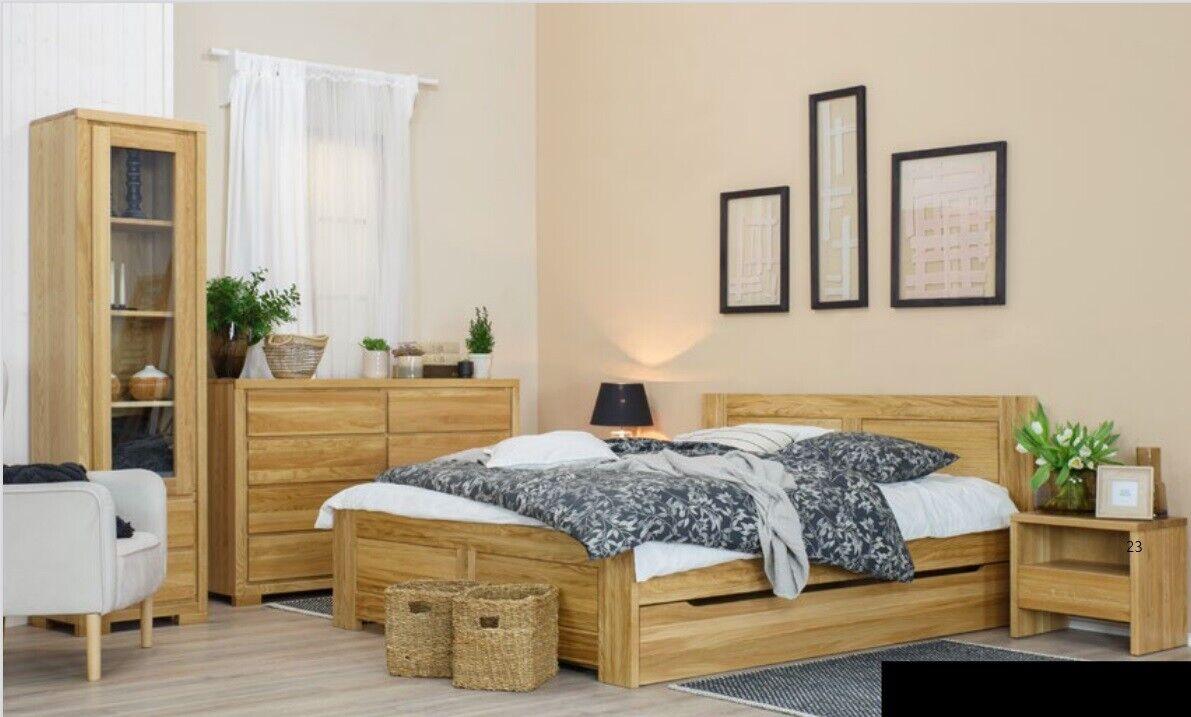 bedroom furniture 3 pieces Set bed bedside tables 2x beds real wood solid wood