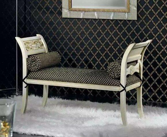 Classic bench designer luxury bench upholstery textile fabric new furniture