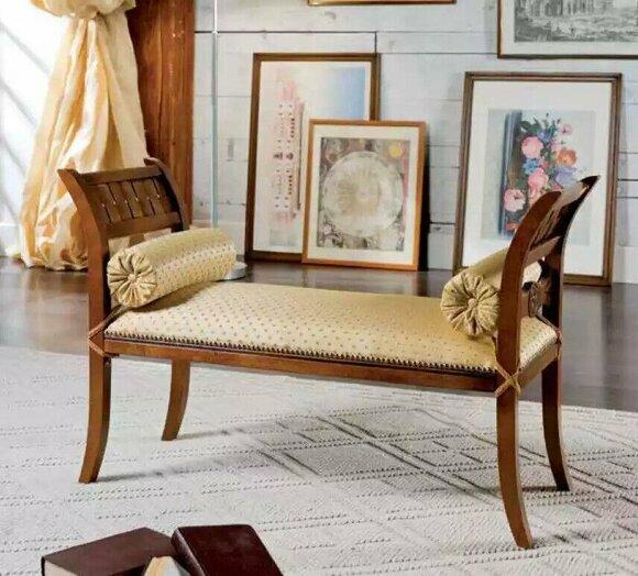 Seating furniture bench upholstered bench living room classic stool textile furniture benches