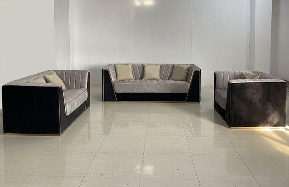 Design Sofas Upholstered Furniture Sofas Modern Luxury Elegant Seating Set 3+2+1 Seater