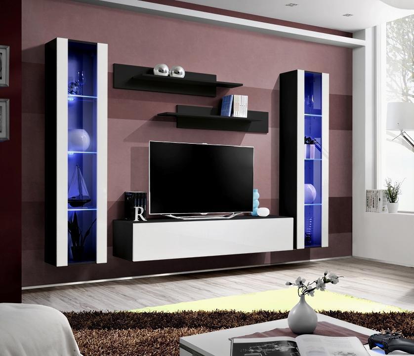 Designer Living Wall TV Stand Wood Wall Shelves Living Room Furniture Style