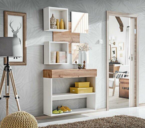 Luxury Entrance Hall Set Shoe Rack Shelf Design Modern Wood Furnishing