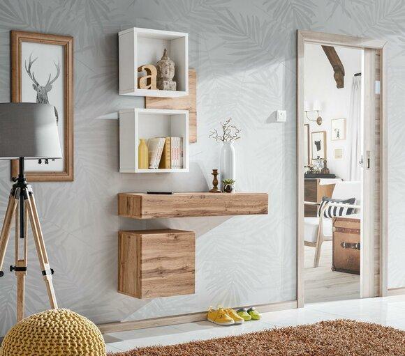 Modern Complete Furnishing 4pcs Hallway Wall Shelves Wall Cabinet New Shelf