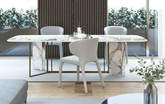 Luxury Furniture Marble Tables 180x90cm Living Room Hotel Dining Room Table Designer New