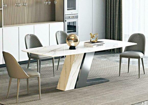 Dining table marble bonzen tables living room Italy luxury designer stainless steel new