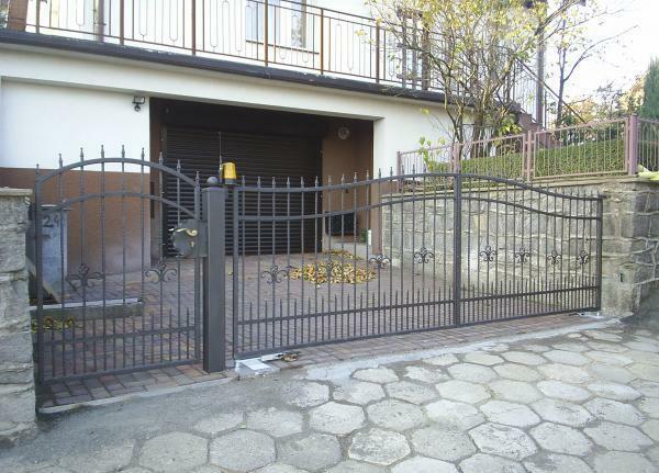 Entrance gate electric swing gates handmade per 1m wrought iron gate #038 New