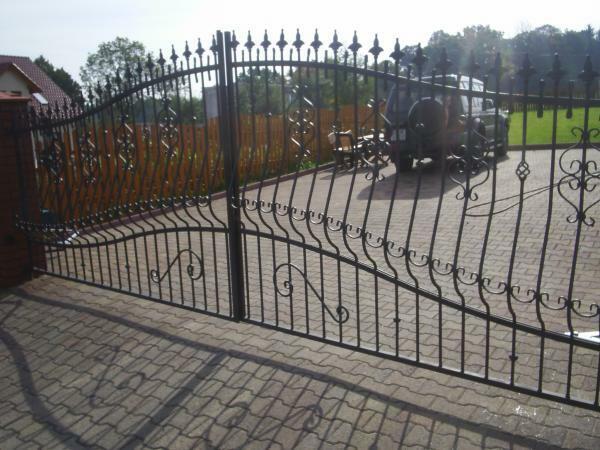 Entrance gate electric swing gates handmade per 1m wrought iron gate #037 New