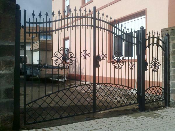 Entrance gate electric swing gates handmade per 1m wrought iron gate #027 New