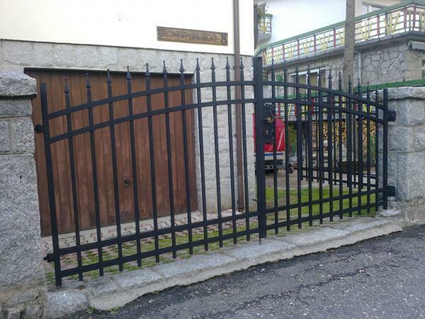 Entrance gate electric swing gates handmade per 1m wrought iron gate #058 New