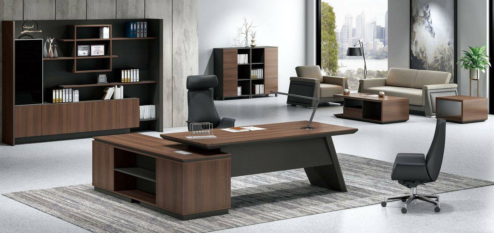 Furniture & Living Desks & Computer Furniture Table + Shelf Cabinet 2-piece set new