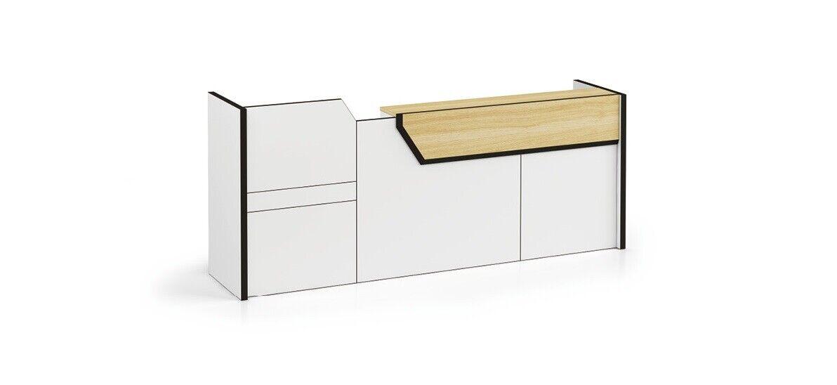 Reception counter reception counter practice office trade fair reception hotel tables 280x80cm