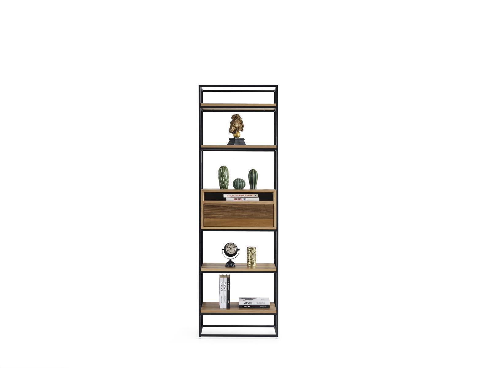 Bookcase Wall Shelf New Cabinet Office Floor Standing Shelves Wood Shelf