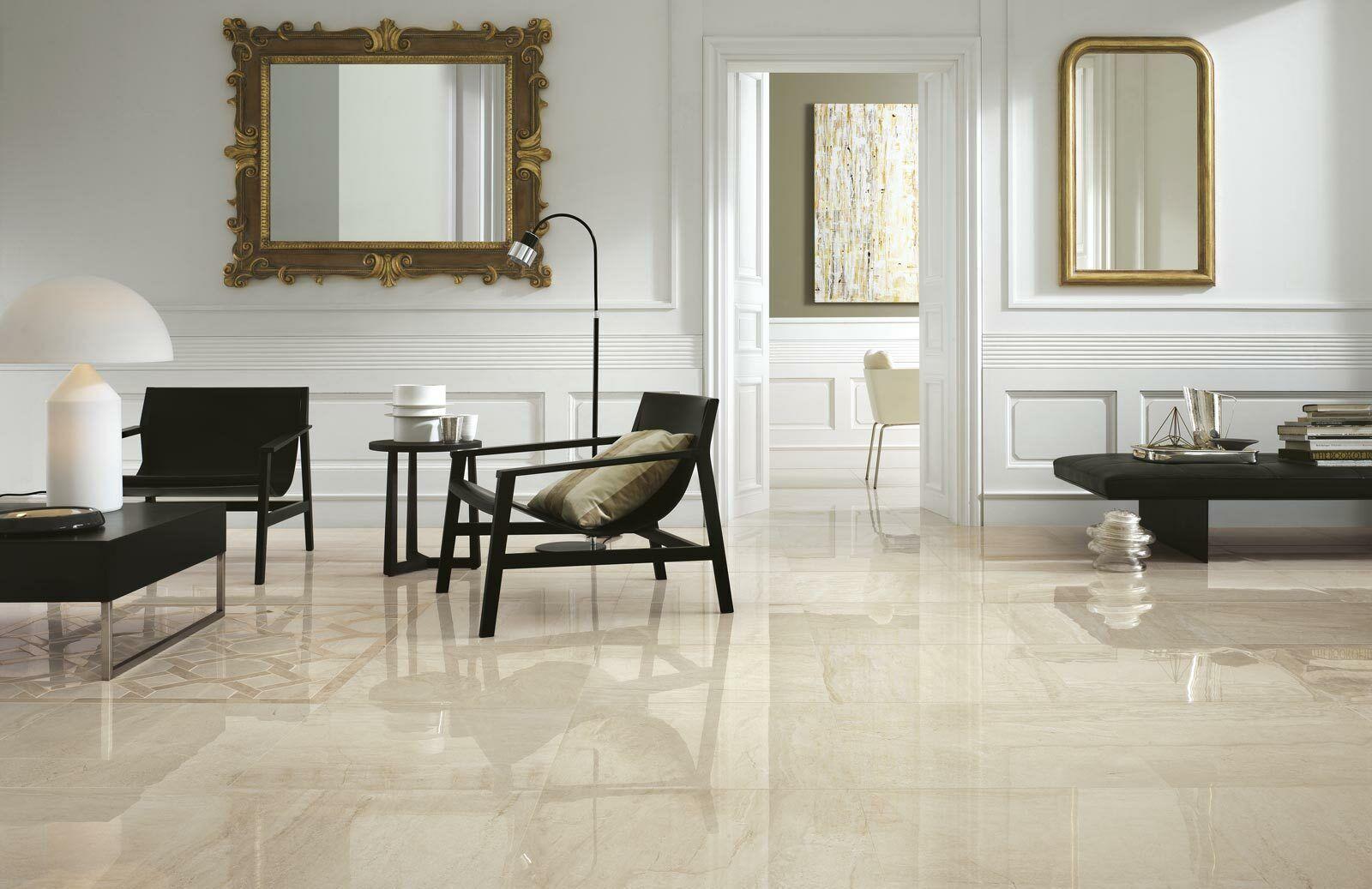 Marble floor tiles covering Crema Marfil polished tile covering design marble 18m²