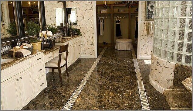 30x50 8m² Marble Floor Natural Stone Flooring Tiles Dark Emperador Tile New