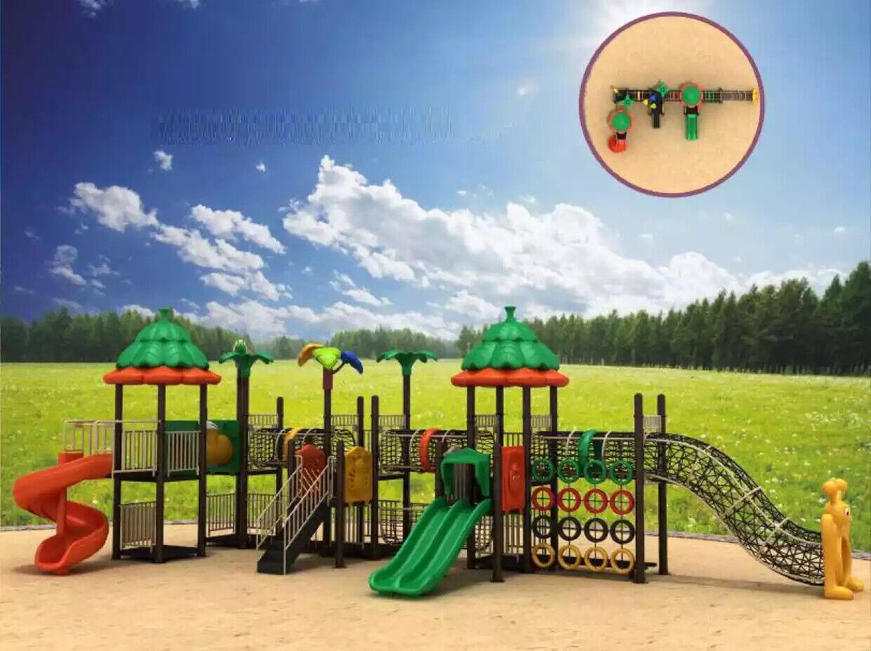 Play tower Slide Climbing tower Entertainment Outdoor playground Playgrounds