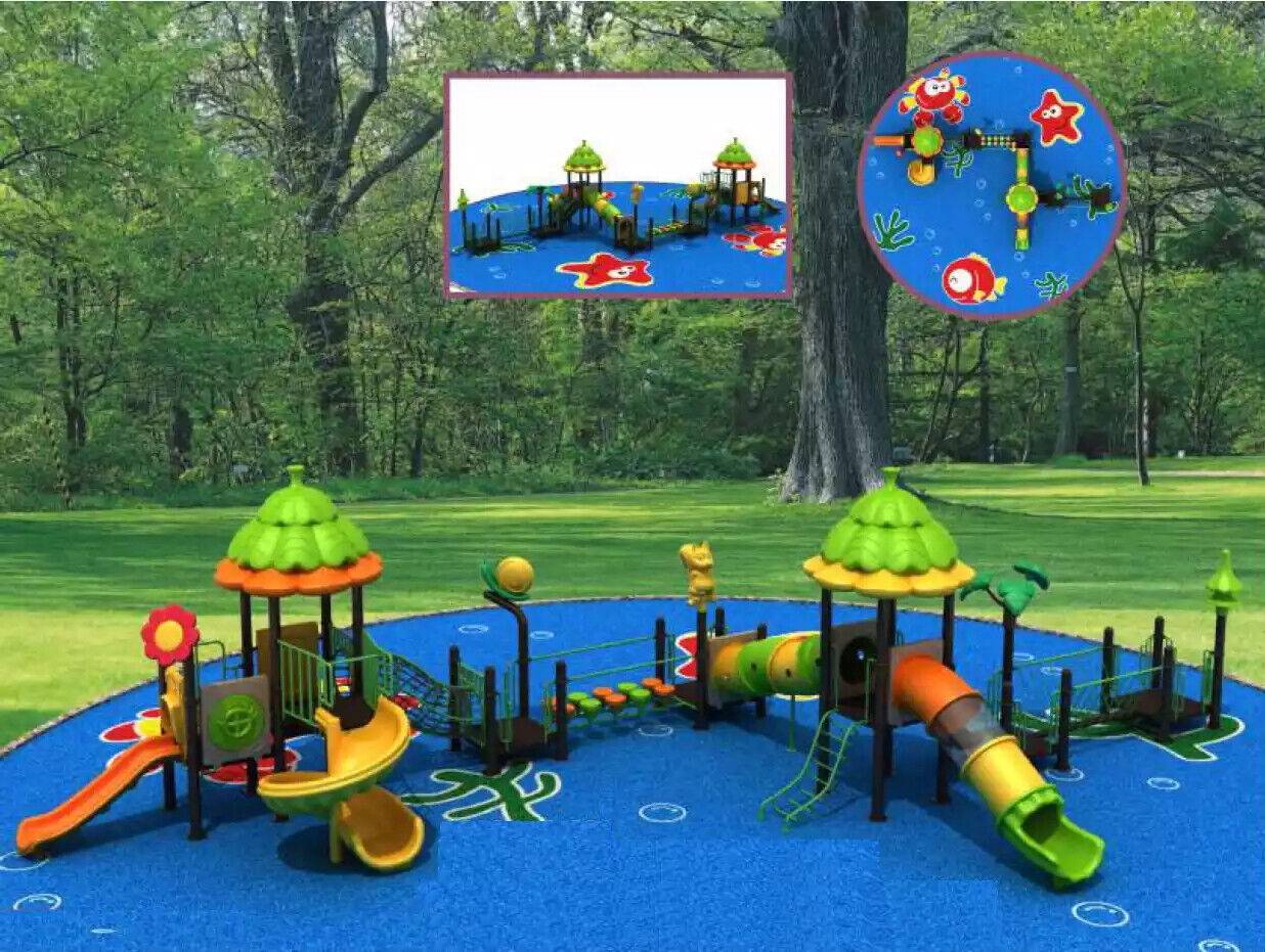 Children\'s slide made of plastic Playground outdoor climbing tower playset