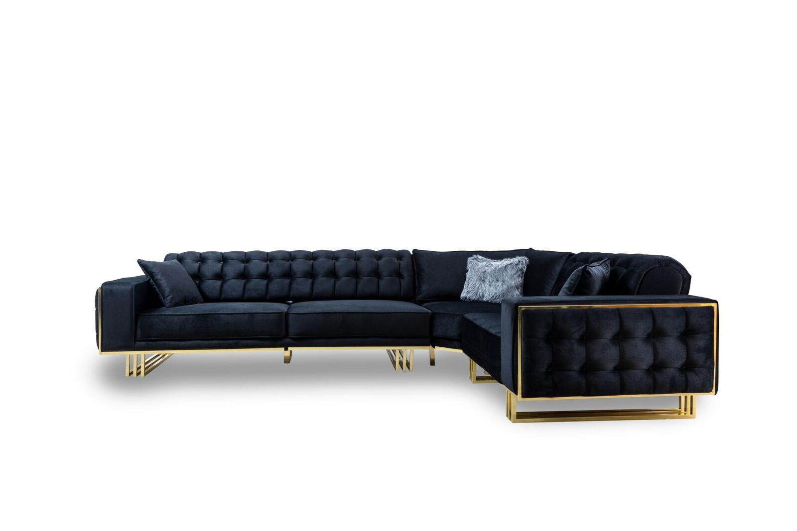 Exclusive corner sofa modern L-shape designer style furniture living room corner set