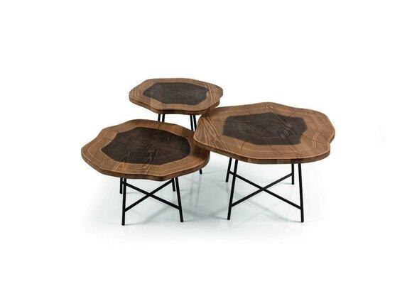 Coffee table wood brown coffee table designer living room table tables 3x