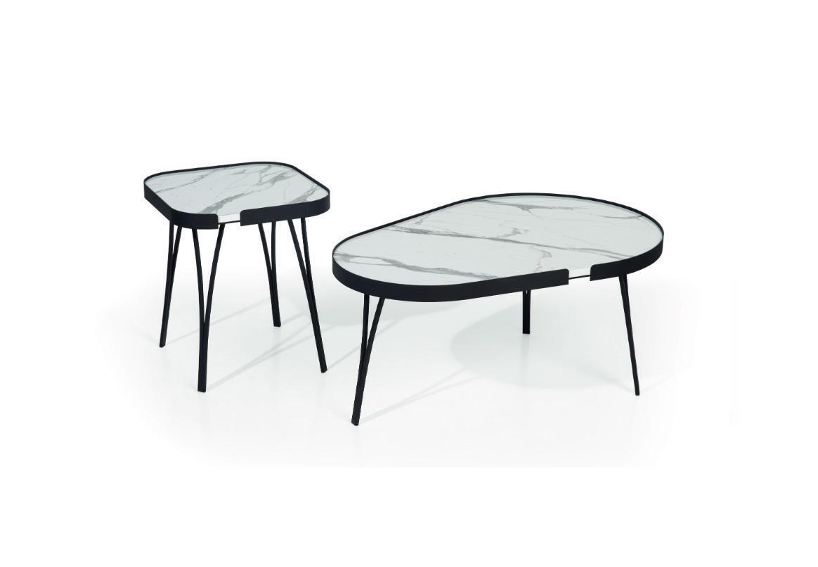 Modern coffee table 2x for living room Luxur Möbel Black new furniture