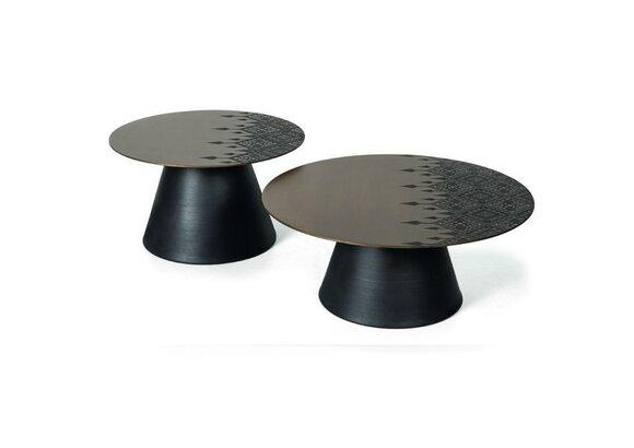 Set of 2x coffee table designer black color living room table tables new