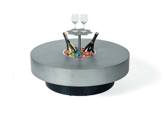 Design coffee tables table luxury stainless steel tables round gray furniture 100cm