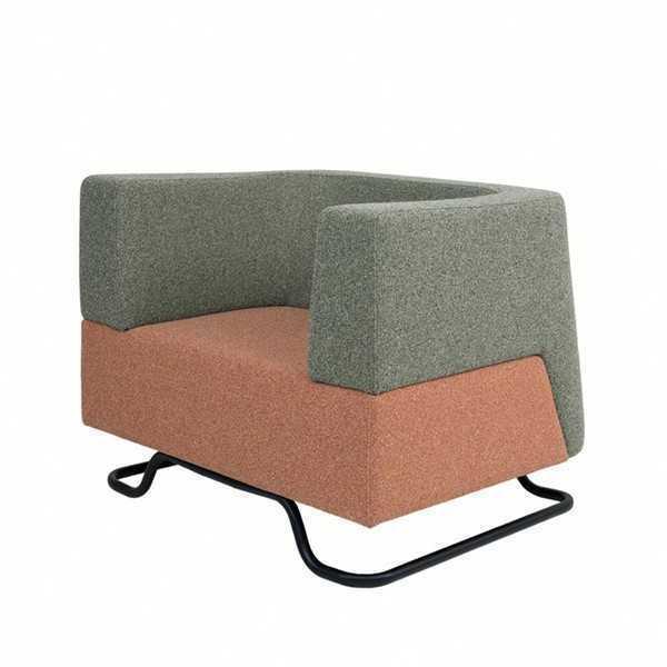 Modern Single Seater Green Armchair Upholstered Armchair Office Furniture New Furniture