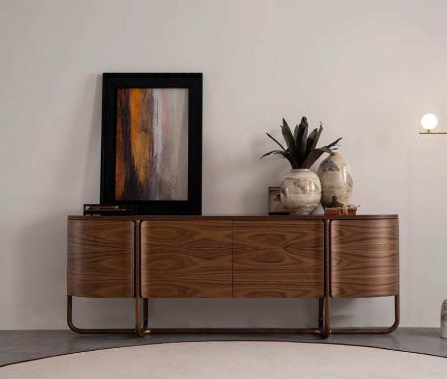 Brown Luxury Wooden Dresser Modern Sideboard Living Room Furniture Console