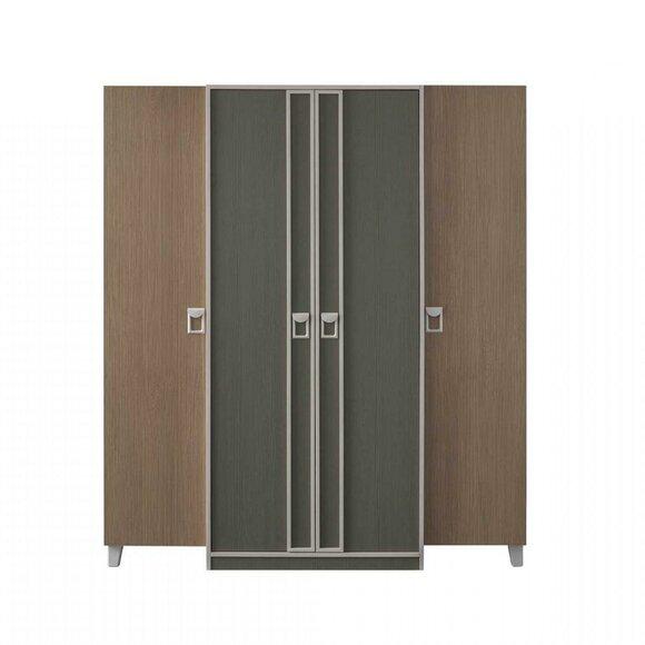 Wardrobe Children\'s Cabinet Cupboard Wooden Gray Wooden Cabinet Large Modern