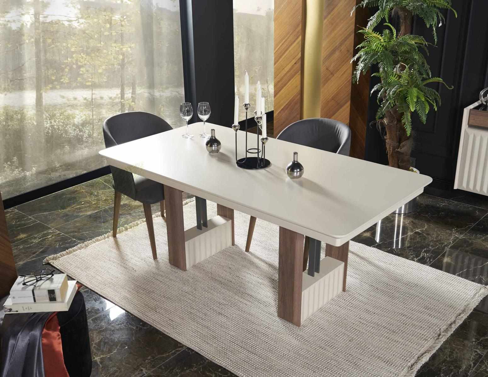 Modern Beige Luxury Dining Table Kitchen Table Rectangular Dining Room Table New