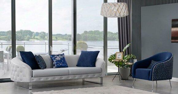 Modern sofa set 2 pieces living room luxury sofa set 3+1 seater furniture